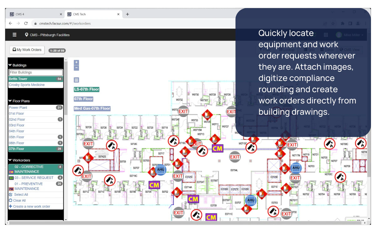 screenshot of FSI CMMS